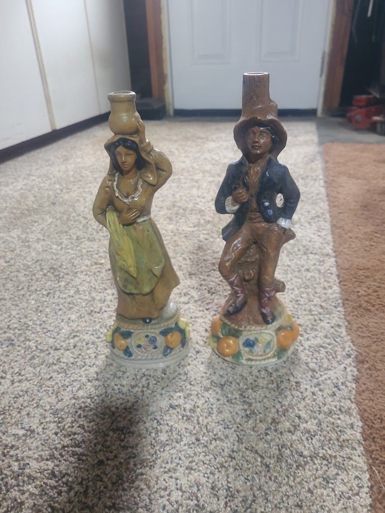 SET Of 2 Vintage Borghini Wine Bottles 