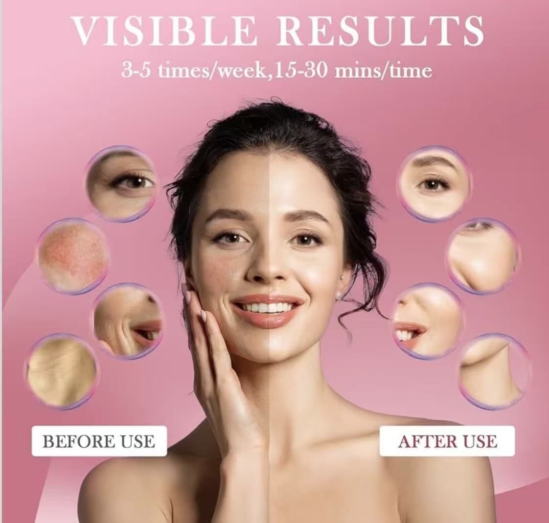 Therapy Mask for Face - 7+1 Colors LED Light Facial Mask,Cordless,USB Rechargeable