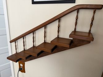 Vintage staircase trinket shelf