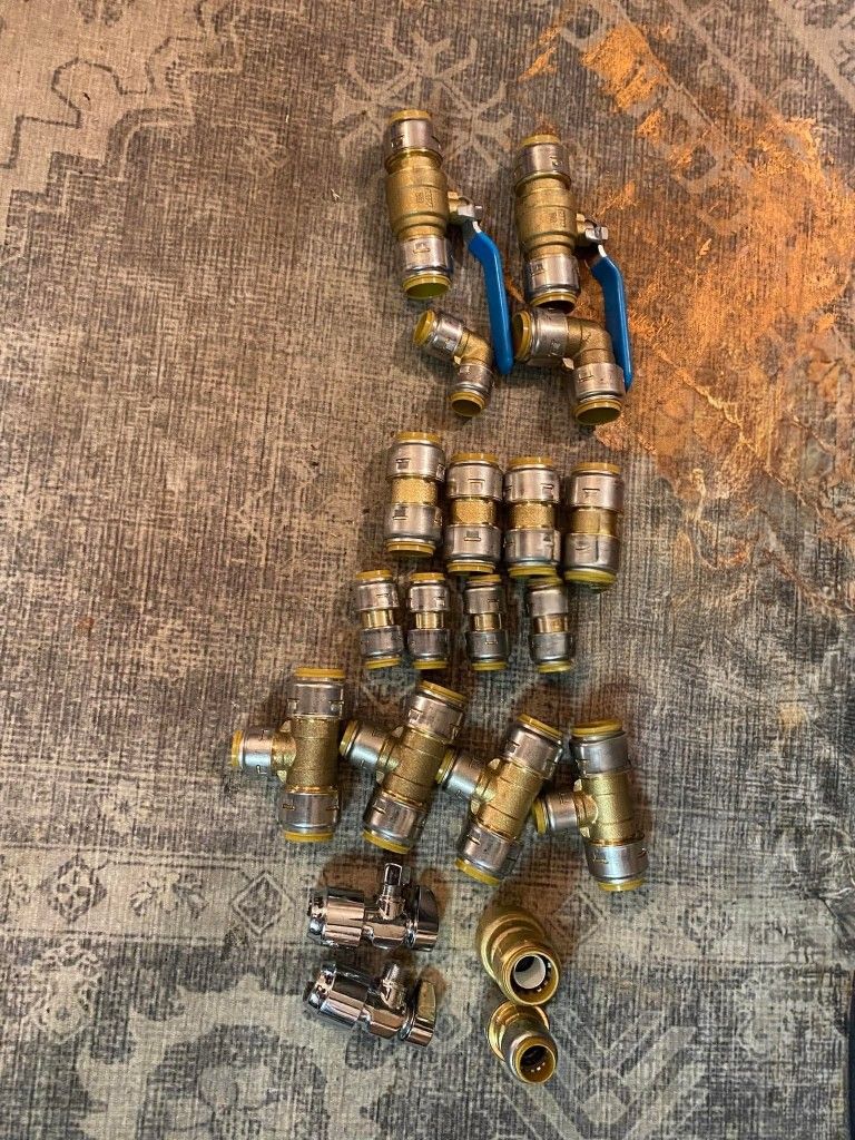 Plumbing Fittings Lot – Valves, Tees, Couplings & More