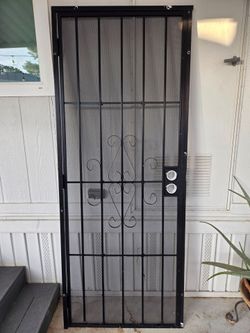 Security Door with metal screen