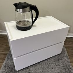 Drawer Dresser, Small Dressers for Closet, Wood Storage Cabinet for Hallway Bedroom Entryway, Nightstand Sofa Beside Table Drawer Chest, 23.6 in, Whit