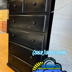 Espresso Black Dresser Duplex Chest Cajonera Nueva 
