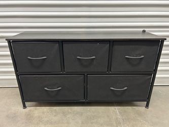 Black 5-drawer dresser storage unit