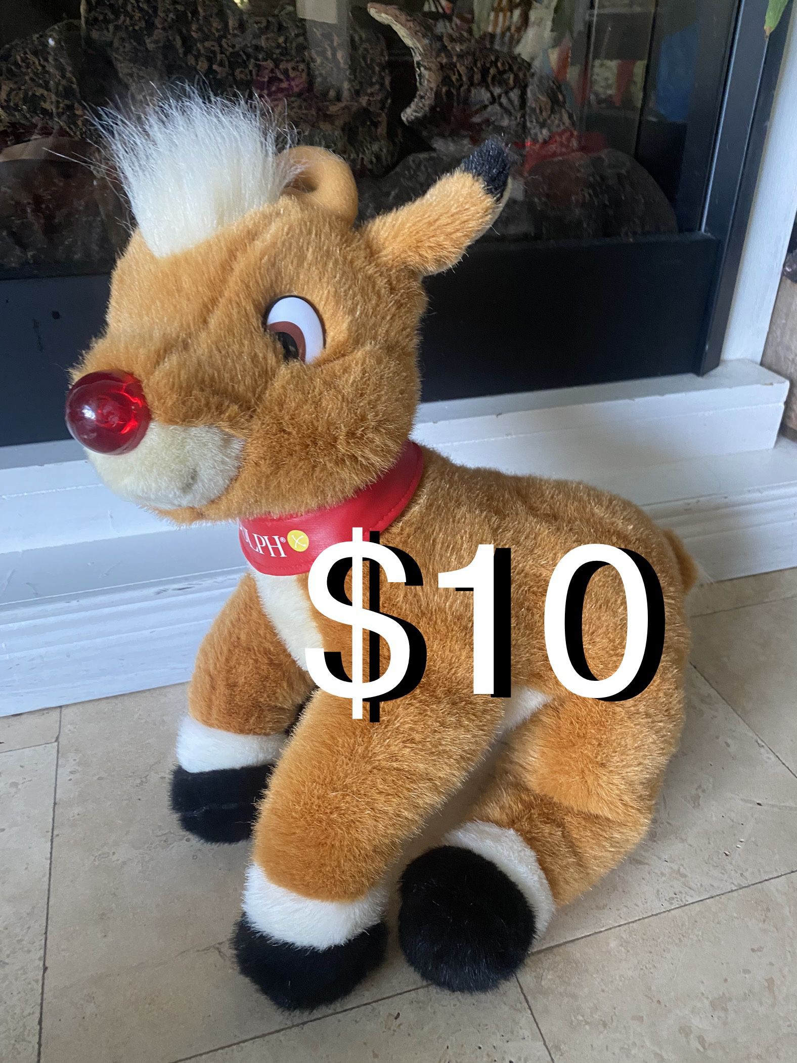 $10 Vintage Rudolph The Red Nose Reindeer Plush Great Condition