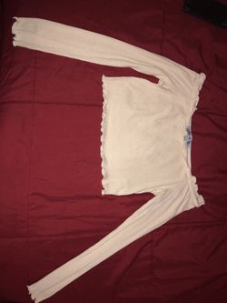 Tan long sleeve halter top