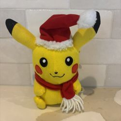 Pokémon Holiday Pikachu Plush, 8”
