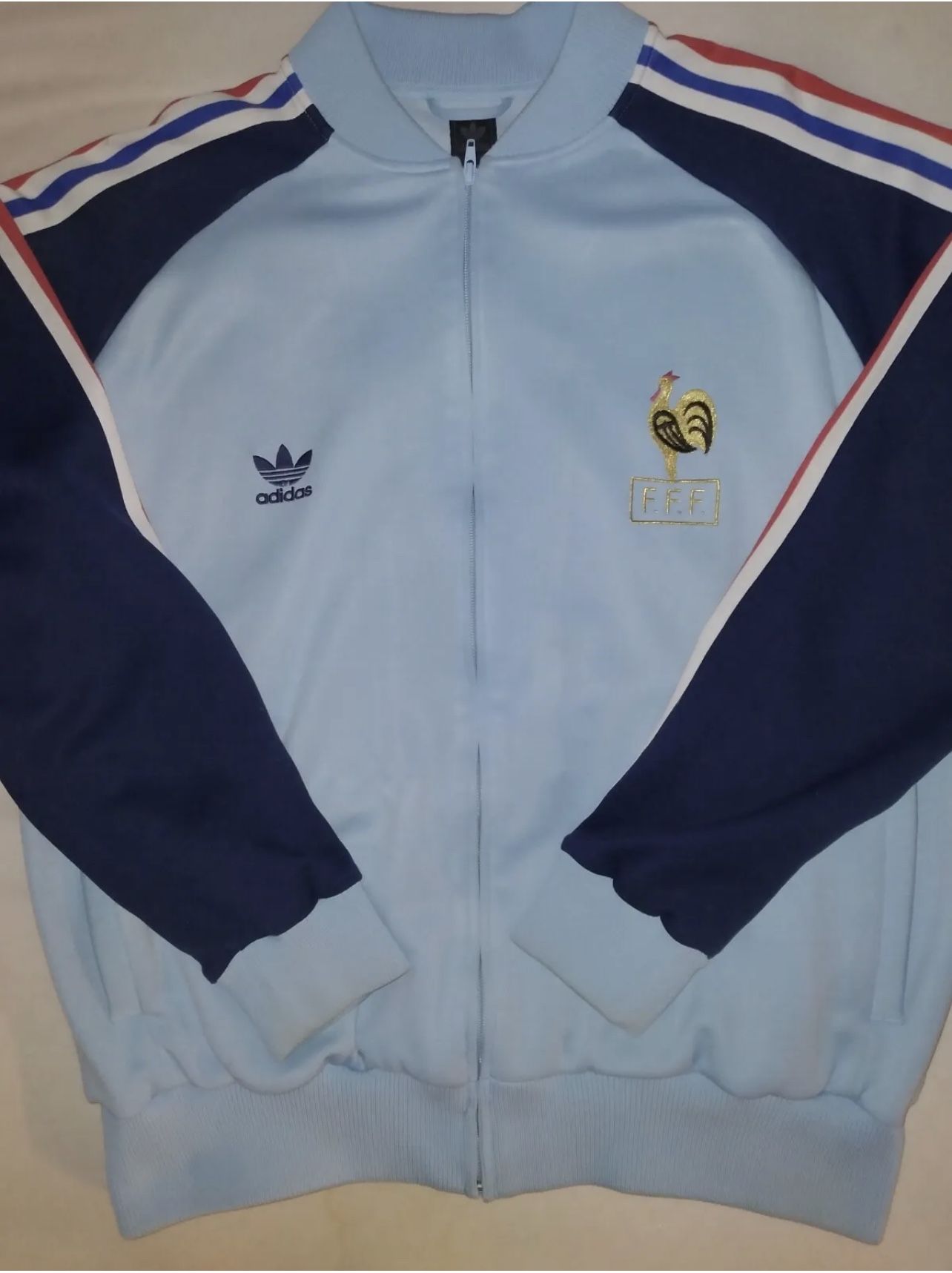 Adidas Originals France Soccer Jacket Vintage Track Top Rare