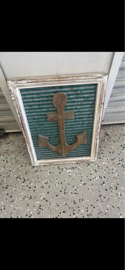 Rustic Anchor Framed Wall Art