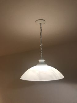Hanging kitchen/dining room dome light fixture