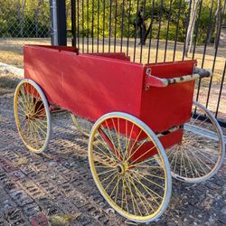 Antique Metal Wagon Cart!