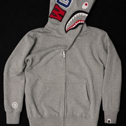 BAPE Shark Full-Zip Hoodie - Heather Grey