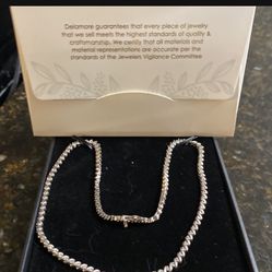 Delamore Diamond Silver Necklace 1CT TW I3