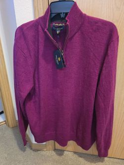 New Merino Wool Quarter Zip Pull Over