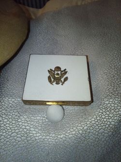 Vintage Military Eagle Crest Compact Case