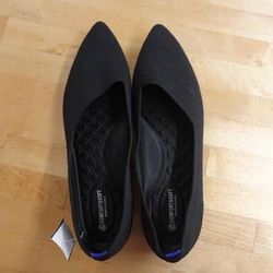 Frank Mully Women’s Size 10.5 Pointed-Toe Knit Slip-On Flats