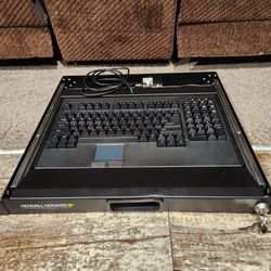 Kendall Howard 1U Sliding PC Keyboard Drawer with TouchPad