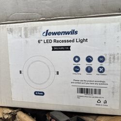 6” LED recessed lighting 6 pack dewenwils 