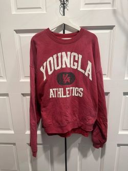YoungLA Red Acid Wash Pump Cover Crew XL