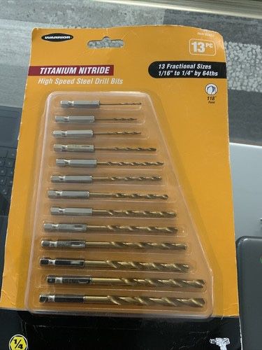Warrior Titanium Nitride High Speed Steel Drill Bits.