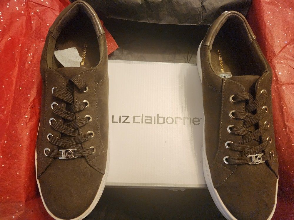 Olive Green Liz Claiborne Women's Fashion Sneakers