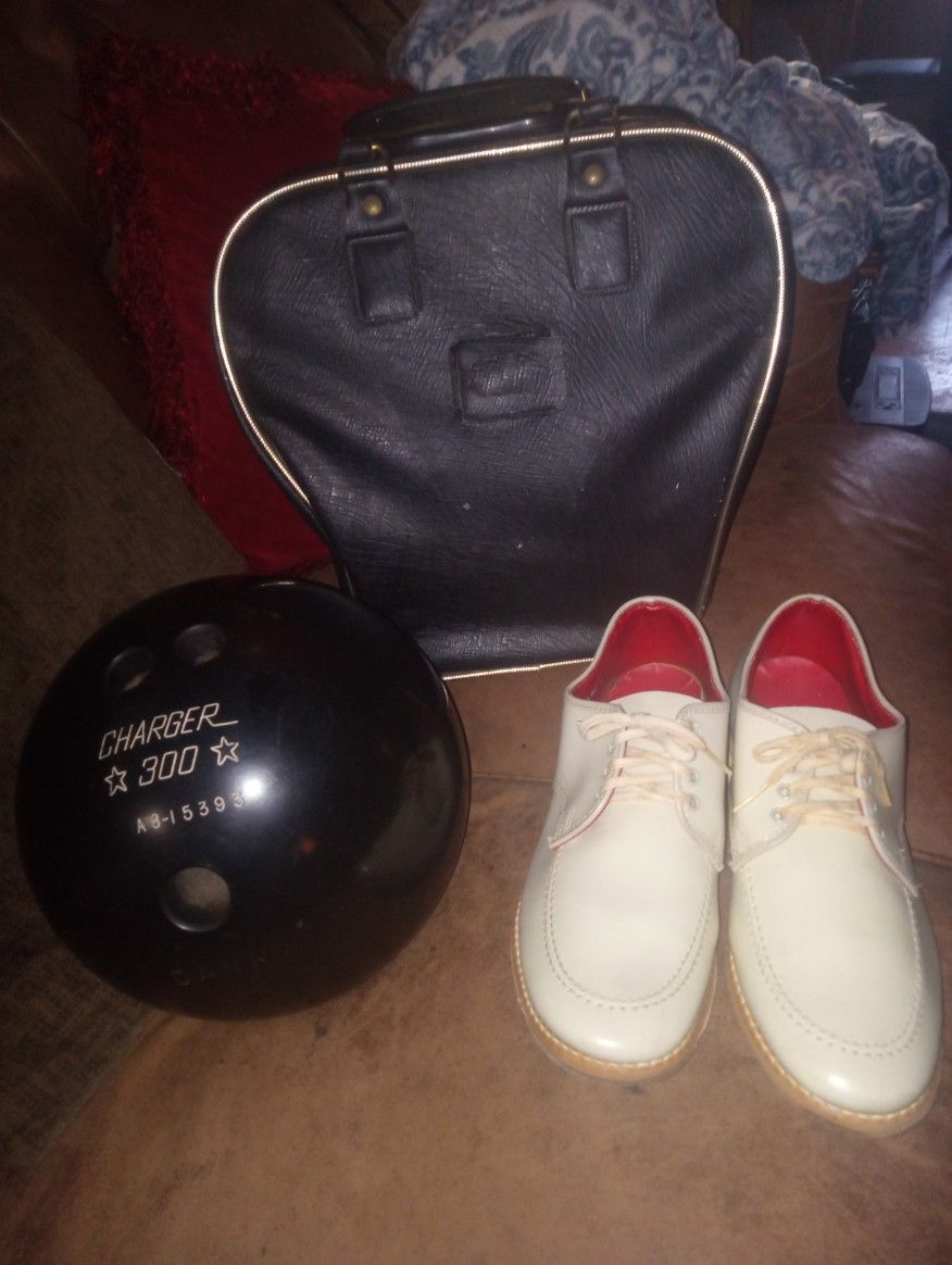 Bowling Ball w/Bag And Shoes