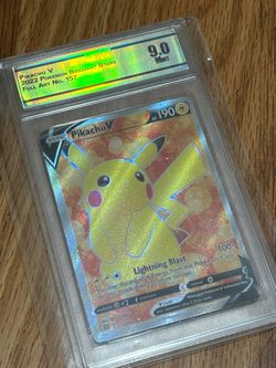 Pokemon Pikachu V Brilliant Stars Full Art CC&G 9.0 Mint
