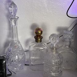 Vintage Chic Antique Liquor Decanter Bottles 