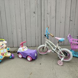 Toddler Walker Ride Bicycle and Shopping Cart