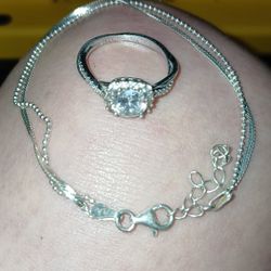 925 Bracelet And Ring Set 