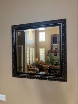 Framed Beveled Mirror