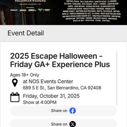 2 Escape GA+  Friday