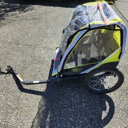 Allen Sports Hi-Viz 2-Child Bicycle Trailer, Model ET2

