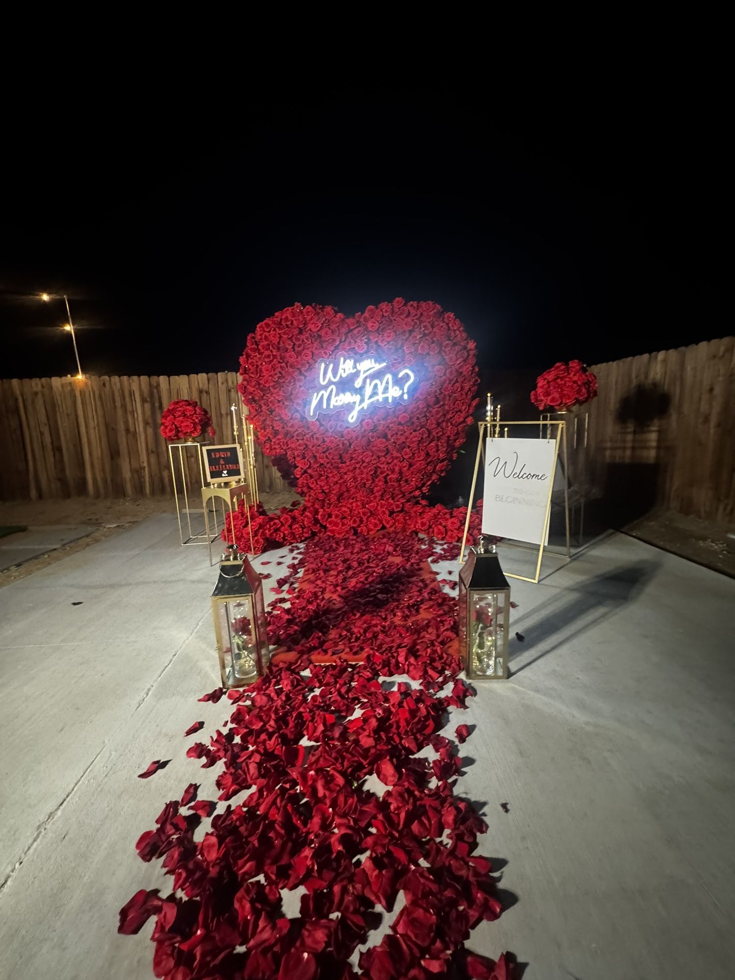 Red Heart Arch For Proposal 