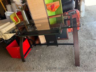 Glass desk