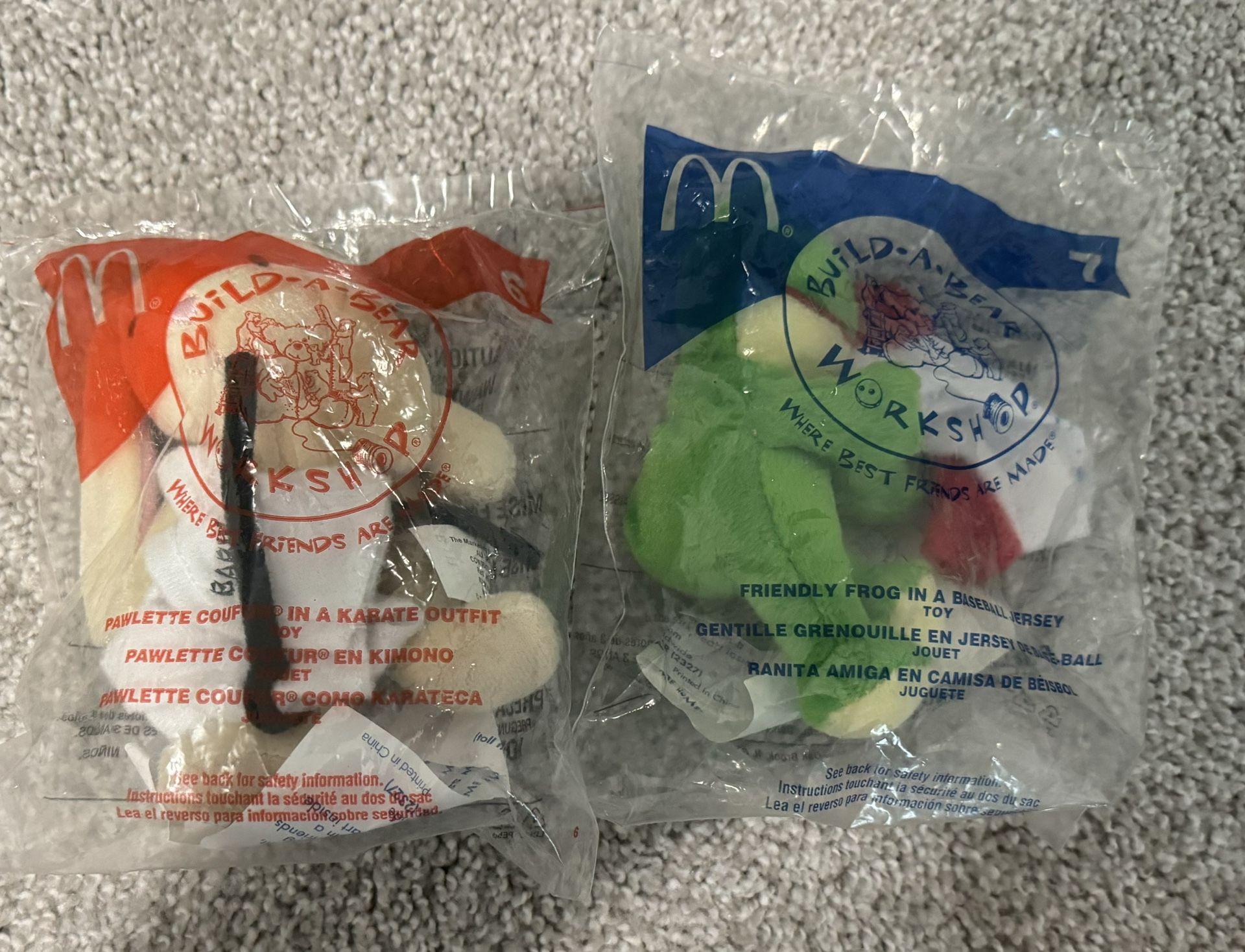 2006 Brand New Build-A-Bear McDonald’s Happy Meal Toys 