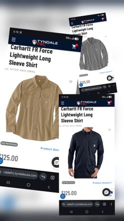 Mens Carhartt 2xl Button Up Flame Resistant long sleeve