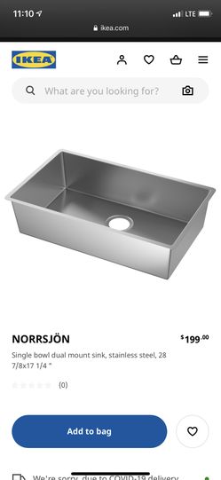 Brand new unopened single bowl dual mount sink