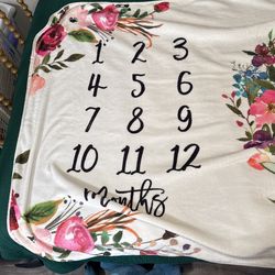 Babies Monthly Milestone Blanket