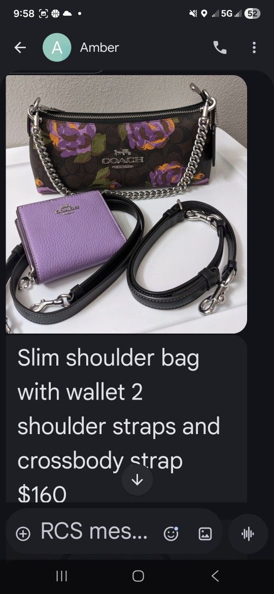 Brand New Authentic Coach Bag With Wallet