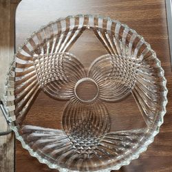Indiana Glass Enchantment 12" Round Vintage Platter 