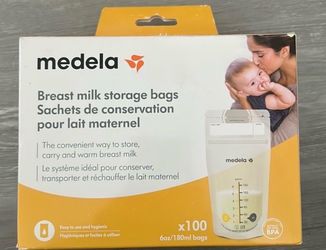 Medela Breast Milk Storage Bags 150 Count + free nursing pads