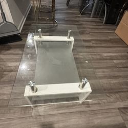 White Glass Coffee Table