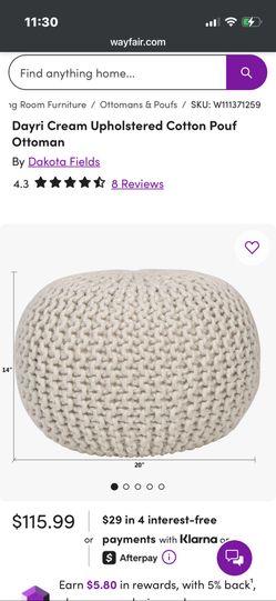New Cotton Ottoman Pouf