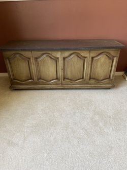 Henredon Heritage antique chest with stone top