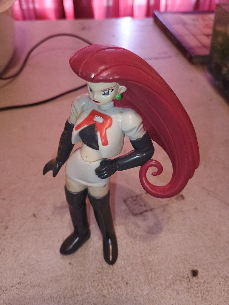Pokemon Jessie 6" Figure TOMY 1998 Team Rocket Jesse Action Vintage Toy