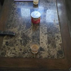 Wood Coffee Table And Wood End Tables 