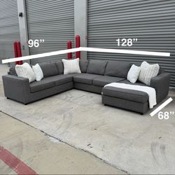 FLAWLESS 4-Piece Oversized XL U-Sectional Sofa Couch FREE DELIVERY
