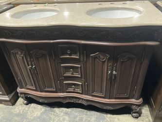 48” Double Vanity Bathroom Sink Cabinet -B3419