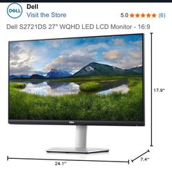 Dell S2721DS 27" WQHD LED LCD Monitor Computer Screen